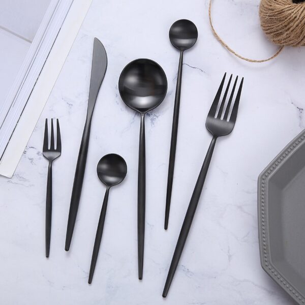 Matte Black Tableware Set